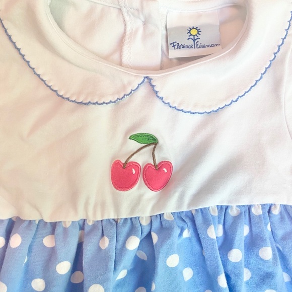 Florence Eisemen Cherry and Polka Dot Dress Size 12m - Picture 2 of 3